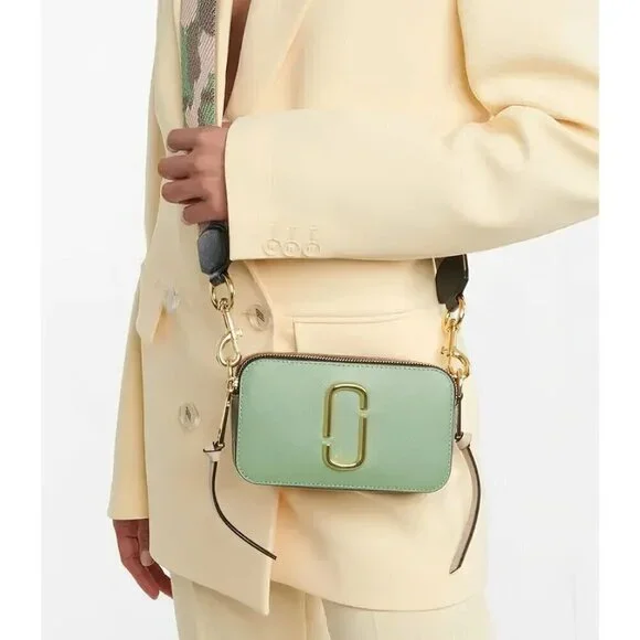 Marc Jacobs Snapshot Small Leather Camera Bag Green OS